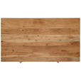 COUCHTISCH Akazie vollmassiv 120/70/45 cm rechteckig Akaziefarben, Edelstahlfarben  - Edelstahlfarben/Akaziefarben, Design, Holz/Metall (120/70/45cm) - Landscape