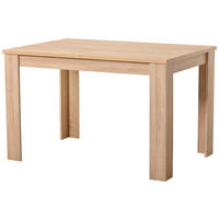 VÝSUVNÝ STŮL, Sonoma dub, 120-153/75/80 cm - Sonoma dub, Basics, kompozitní dřevo (120-153/75/80cm) - Carryhome