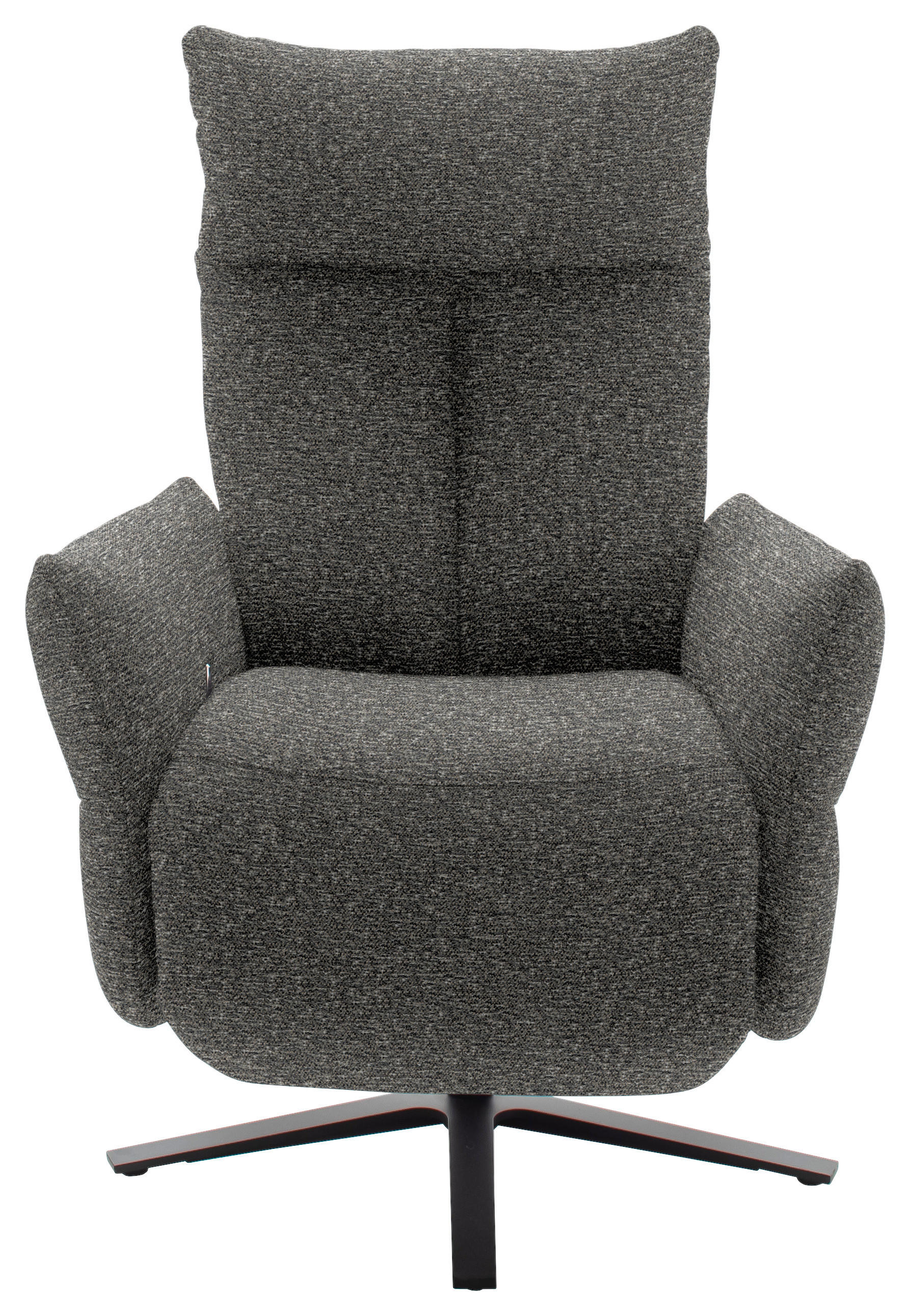 FERNSEHSESSEL Chenille Dunkelbraun  - Dunkelbraun/Schwarz, Design, Textil/Metall (74/115/85cm) - Schöner Wohnen