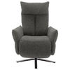 FERNSEHSESSEL  mit Relaxfunktion Chenille Dunkelbraun  - Dunkelbraun/Schwarz, Design, Textil/Metall (74/115/85cm) - Schöner Wohnen