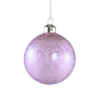 UKRASNE LOPTE - pink, Osnovno, staklo (15cm)