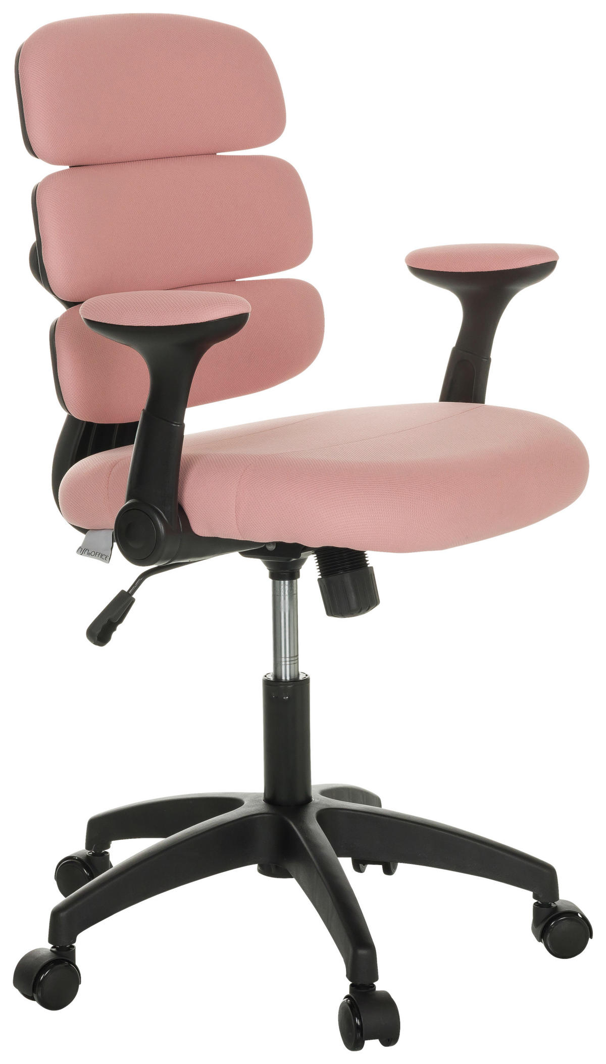 OTOČNÁ ŽIDLE PRO MLÁDEŽ, růžová - růžová/černá, Basics, textil/plast (62/86-97/62cm) - MID.YOU