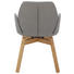 ARMLEHNSTUHL in Grau, Eichefarben - Eichefarben/Grau, Design, Holz/Textil (52/88/54cm) - Lomoco ARMLEHNSTUHL in Grau, Eichefarben - Eichefarben/Grau, Design, Holz/Textil (52/88/54cm) - Lomoco