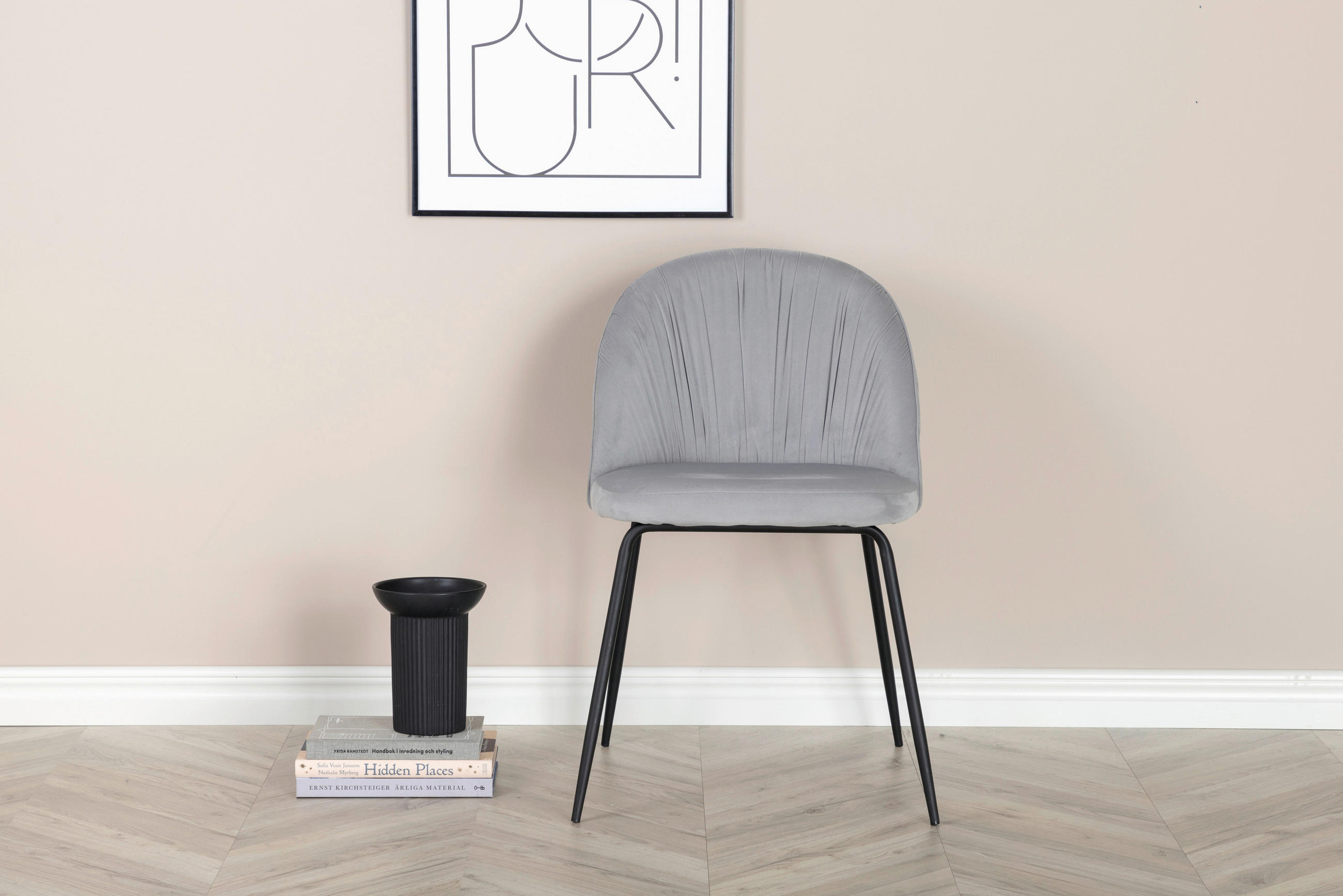 STUHL-SET  in Stahl  - Hellgrau, Design, Textil/Metall (49/79.5/50cm) - Livetastic