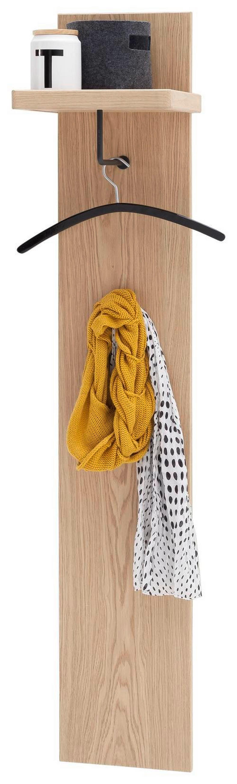 GARDEROBENPANEEL  in 30/168/30 cm  - Eichefarben/Schwarz, Natur, Holz/Metall (30/168/30cm) - Linea Natura