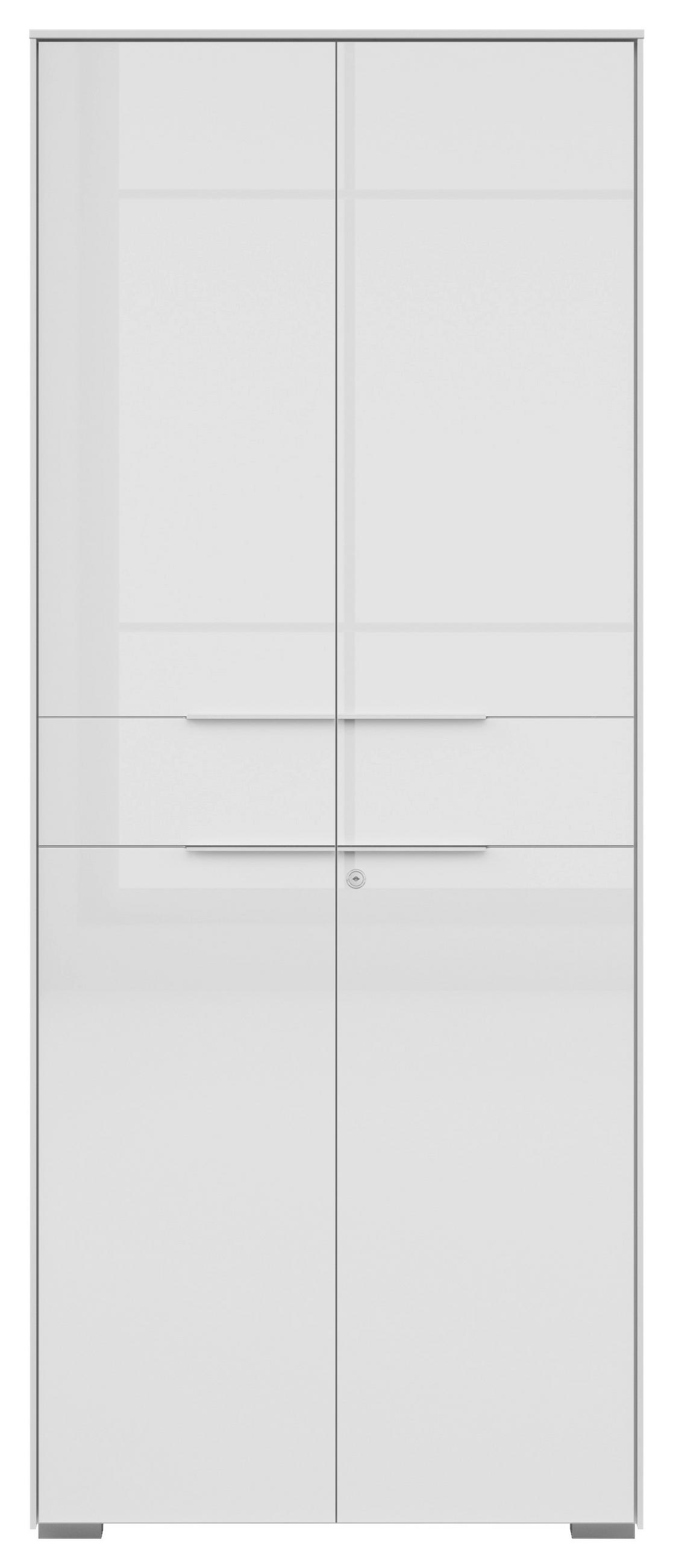 AKTENSCHRANK Weiß  - Weiß, KONVENTIONELL, Glas/Holzwerkstoff (81/199/37cm) - Voleo