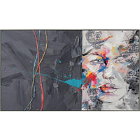ÖLGEMÄLDE 120/70 cm  - Silberfarben/Multicolor, Design, Holz/Kunststoff (120/70cm) - Monee