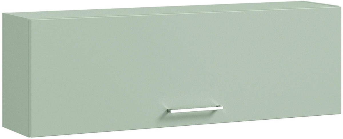 HÄNGEELEMENT in Salbeigrün   - Edelstahlfarben/Salbeigrün, Design, Holzwerkstoff/Metall (100/34/26,9cm) - Cantus