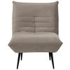 SESSEL Samt Taupe    - Taupe/Schwarz, MODERN, Textil/Metall (75/92/87cm) - MID.YOU