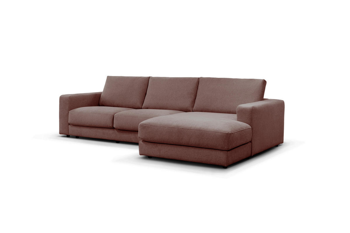 ECKSOFA VIGO Rot  - Rot/Schwarz, Design, Textil (303cm) - MID.YOU