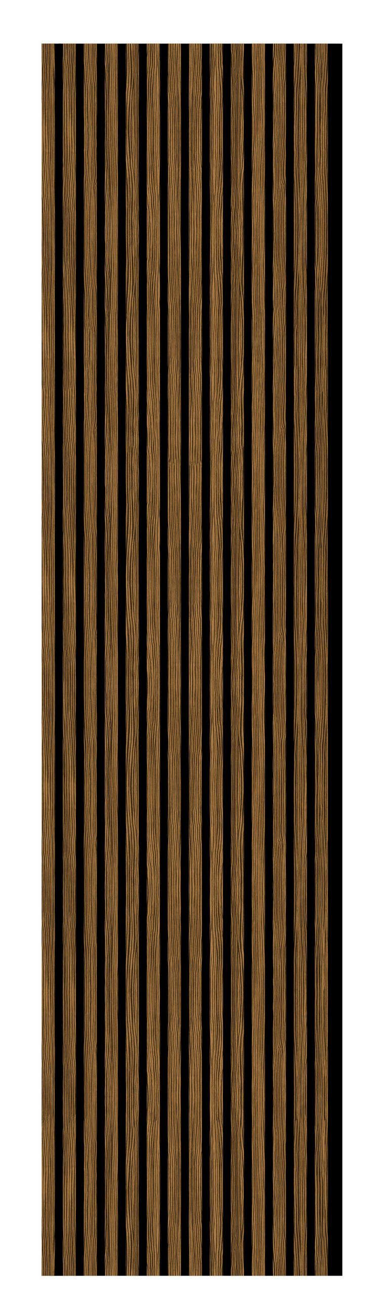 AKUSTIKPANEEL Zebrano foliert Braun 57.25/1.9/240 cm  - Braun, KONVENTIONELL, Holzwerkstoff/Textil (57.25/1.9/240cm)