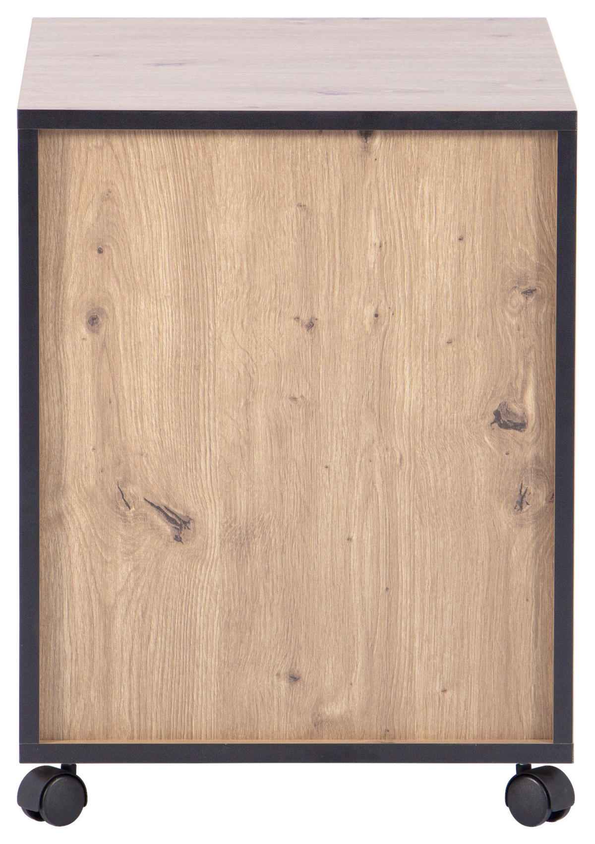ROLLCONTAINER 43/56/60 cm  - Schwarz/Eiche Artisan, MODERN, Holzwerkstoff/Kunststoff (43/56/60cm) - Livetastic