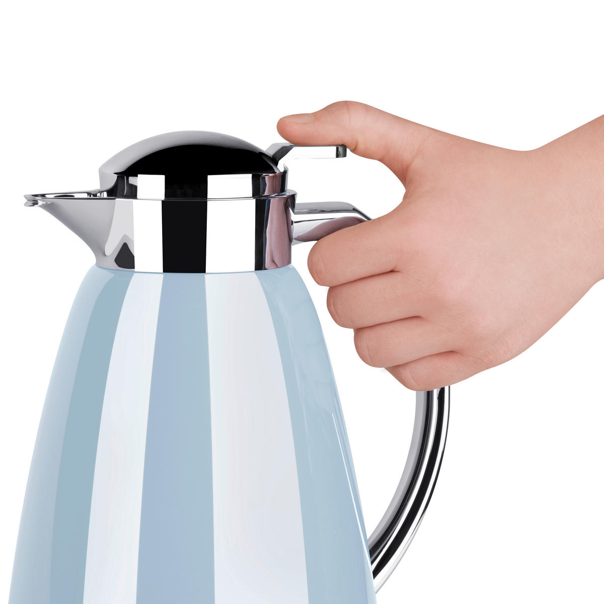 ISOLIERKANNE CAMPO 1,0 L  - Pastellgrün/Mintgrün, Basics, Metall (15/15/25,5cm) - Emsa