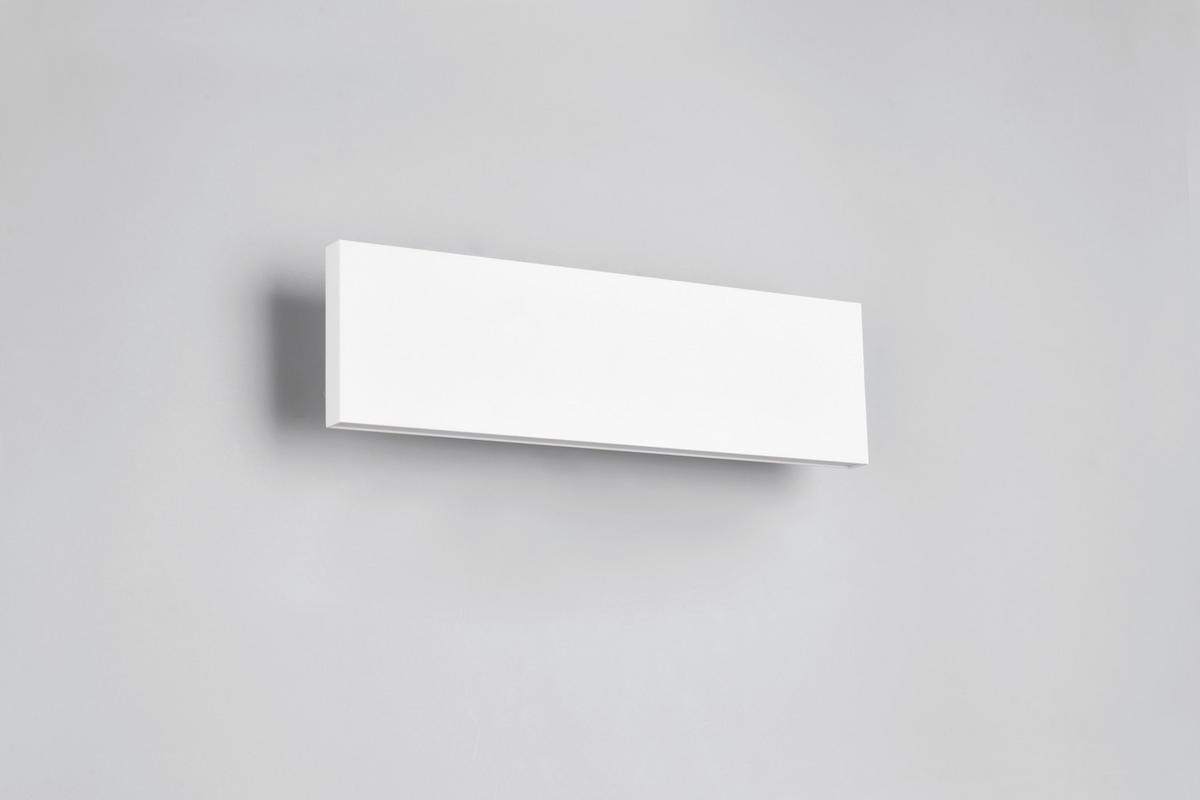 LED-WANDLEUCHTE - Weiss, Design, Kunststoff/Metall (28/8/4,5cm) - Novel