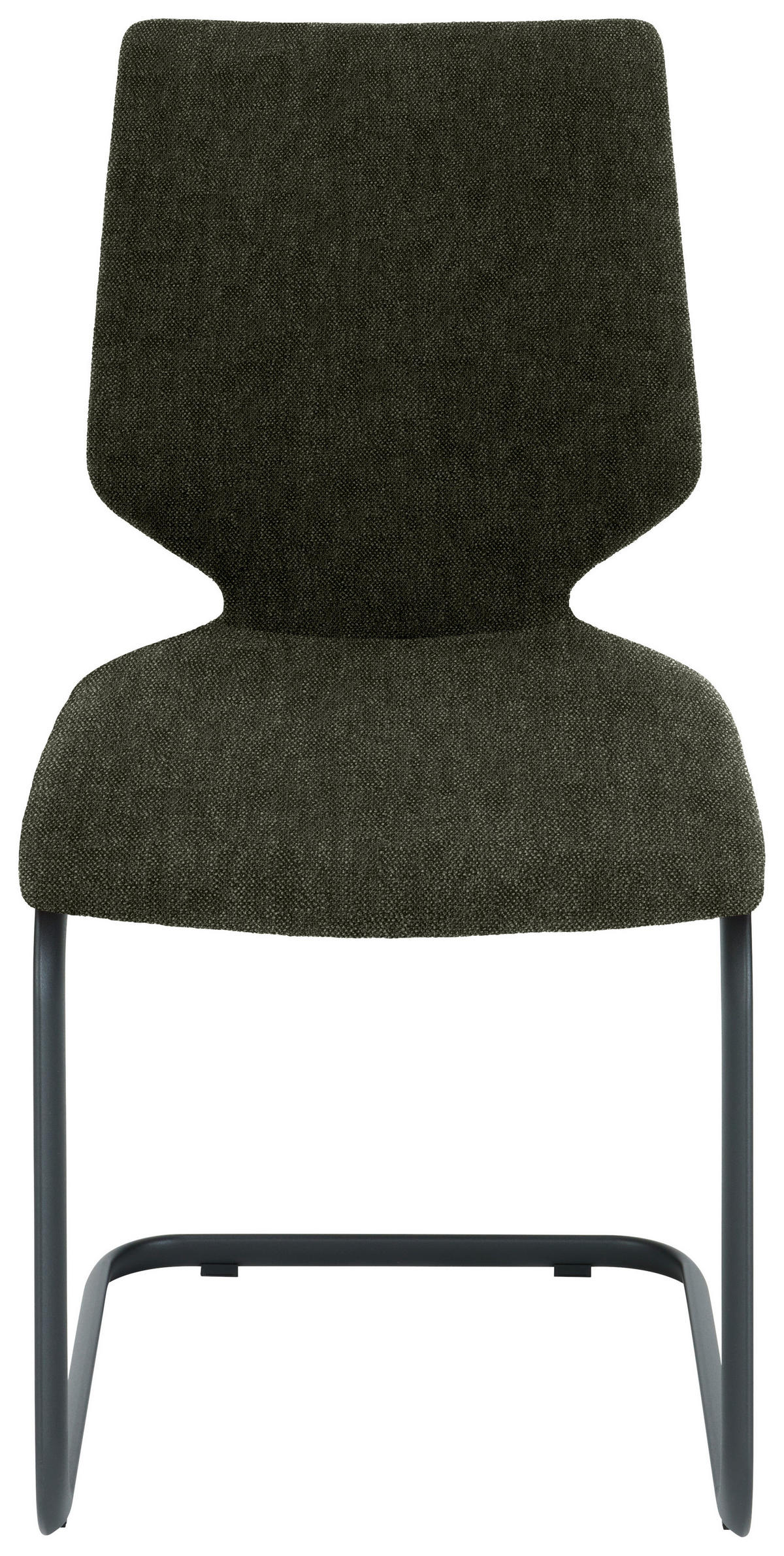 SCHWINGSTUHL  in Stahl Struktur  - Anthrazit/Olivgrün, Design, Textil/Metall (50/91/61cm) - Venjakob