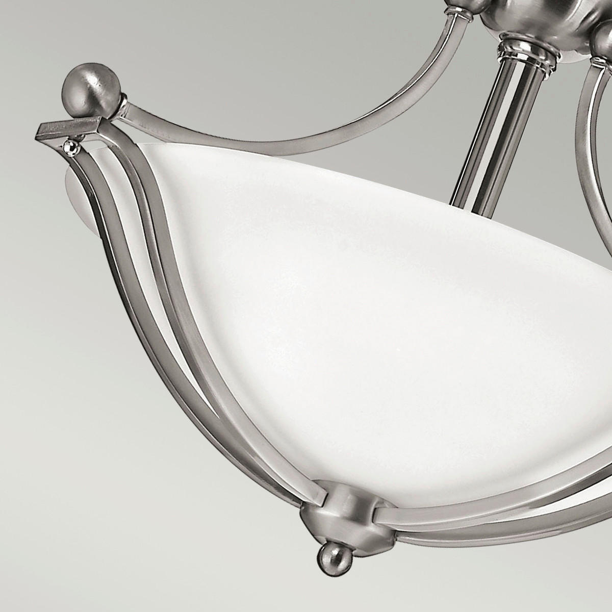 DECKENLEUCHTE  48.9/35.6 cm    - Nickelfarben, Natur, Glas/Metall (48.9/35.6cm) - Elstead Lighting