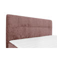 BOXSPRINGBETT 160/200 cm  in Weinrot  - Weinrot/Schwarz, Design, Textil/Metall (160/200cm) - Esposa