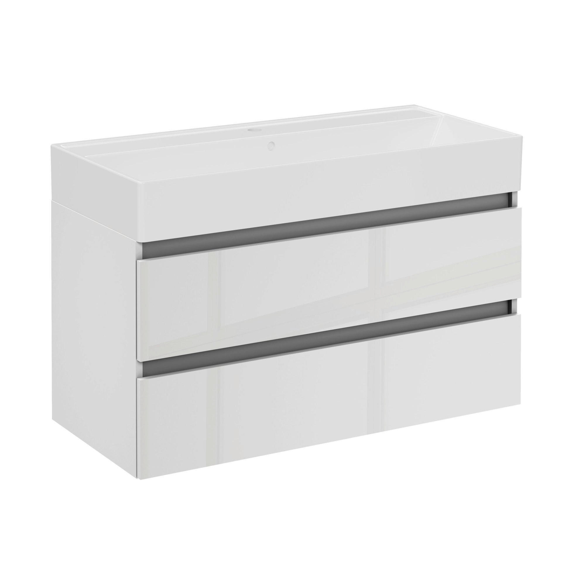 Voleo Waschtischkombi Lara Plan Weiß 100.6 cm