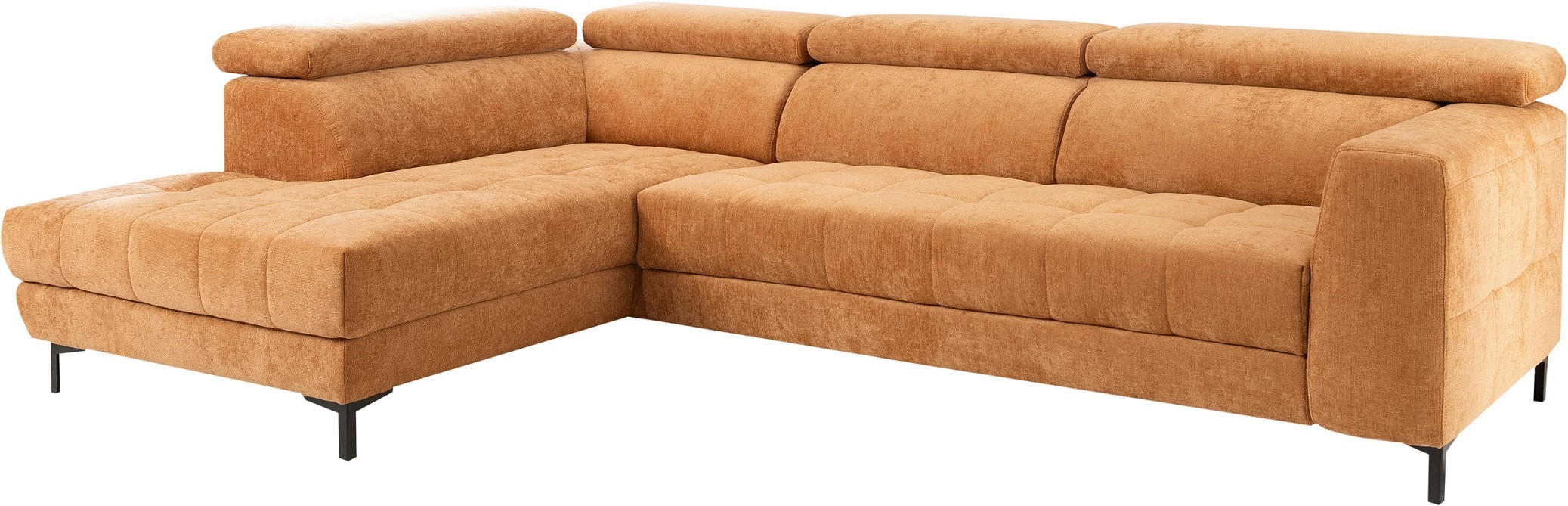 SAROKGARNITÚRA textil sárga  - sárga/fekete, Basics, textil (201/293cm) - Xora