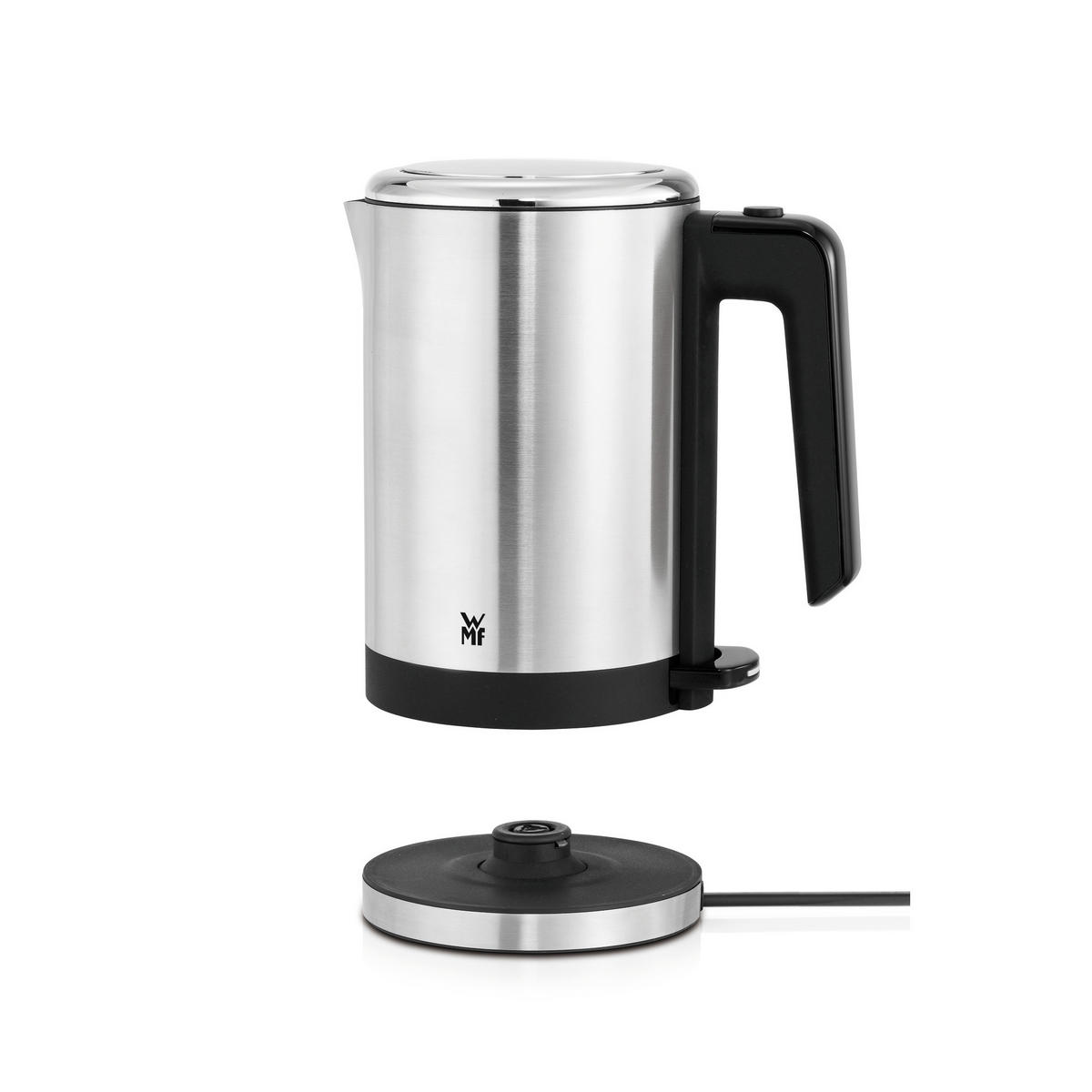 Wasserkocher Coup KÜCHENminis 0,8 L  - Edelstahlfarben/Schwarz, Basics, Metall (18,5/11,8/20,7cm) - WMF