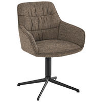 ARMLEHNSTUHL  , Sitzfläche 360° drehbar  , Bouclé  ,  - Taupe, Design, Textil/Metall (62/87/61cm) - Musterring