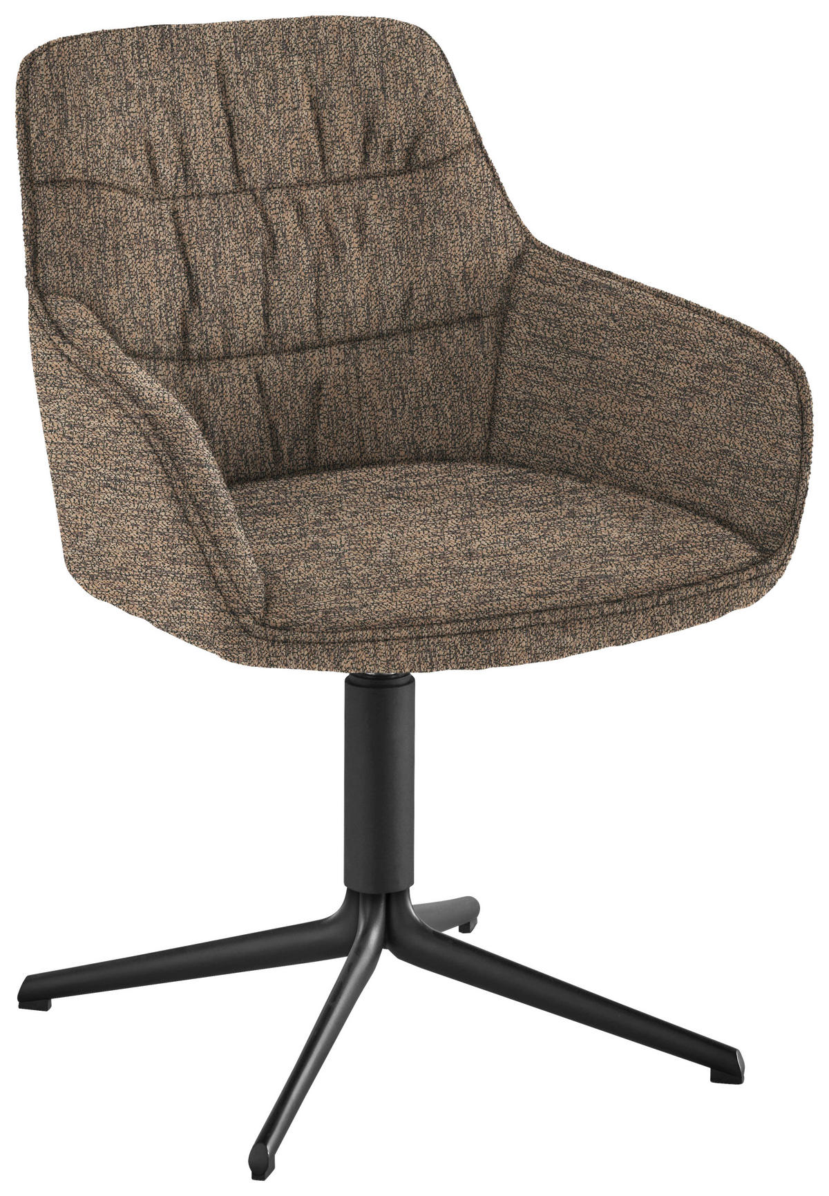 ARMLEHNSTUHL  , Sitzfläche 360° drehbar  , Bouclé  ,  - Taupe, Design, Textil/Metall (62/87/61cm) - Musterring