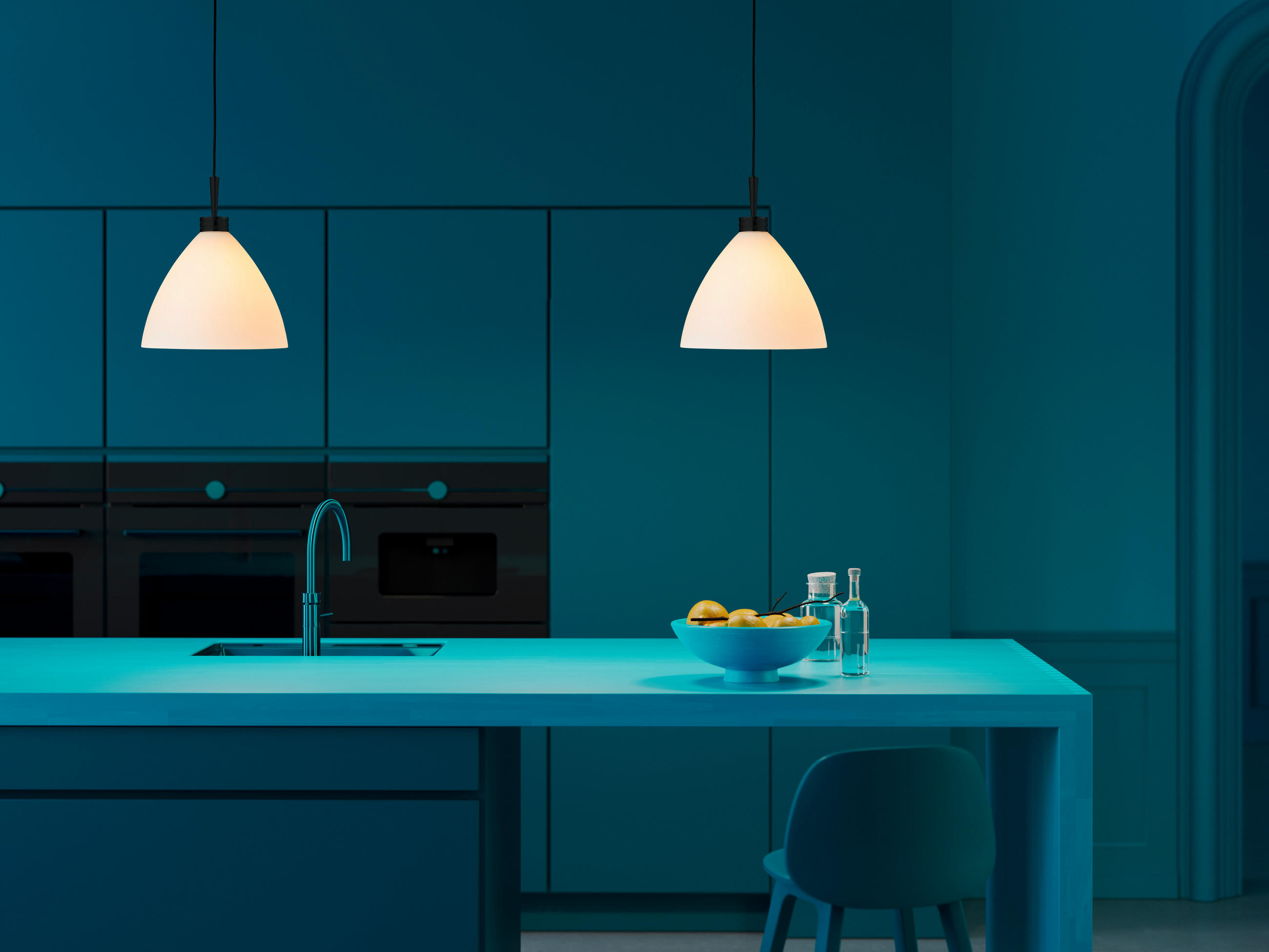 Thumbnail - Belid Hängeleuchte Maxi Dove, Opal, Schwarz, Metall, Glas, 26 cm, CE, Lampen & Leuchten, Innenbeleuchtung, Hängelampen, ...