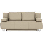 SCHLAFSOFA  in Webstoff Beige  - Chromfarben/Beige, Design, Textil/Metall (197/88/89cm) - Xora
