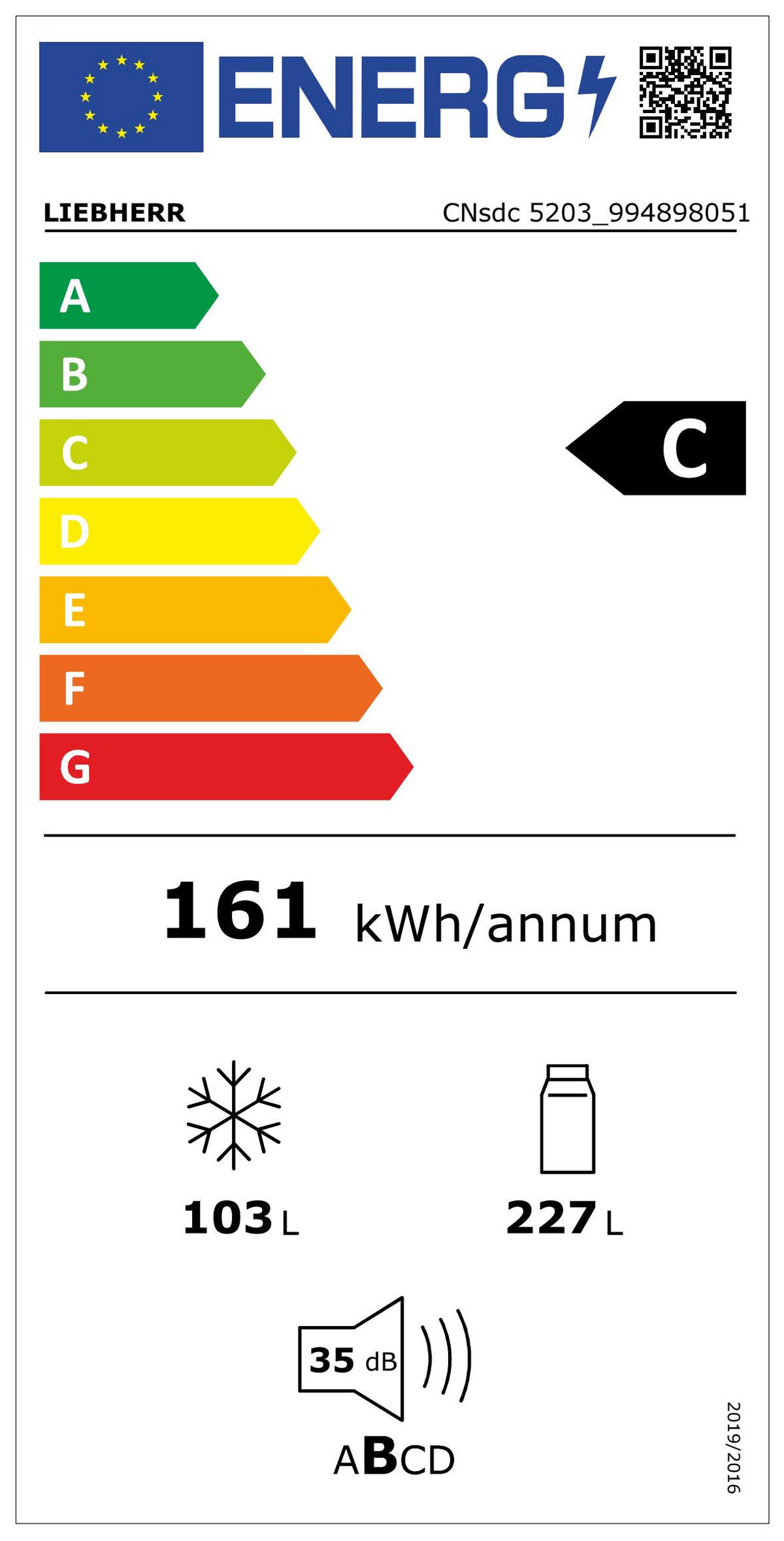 KÜHL-GEFRIER-KOMBINATION 59,7/185,5/67,5 cm CNsdc 5203  - Edelstahlfarben, Basics, Kunststoff/Metall (59,7/185,5/67,5cm) - Liebherr