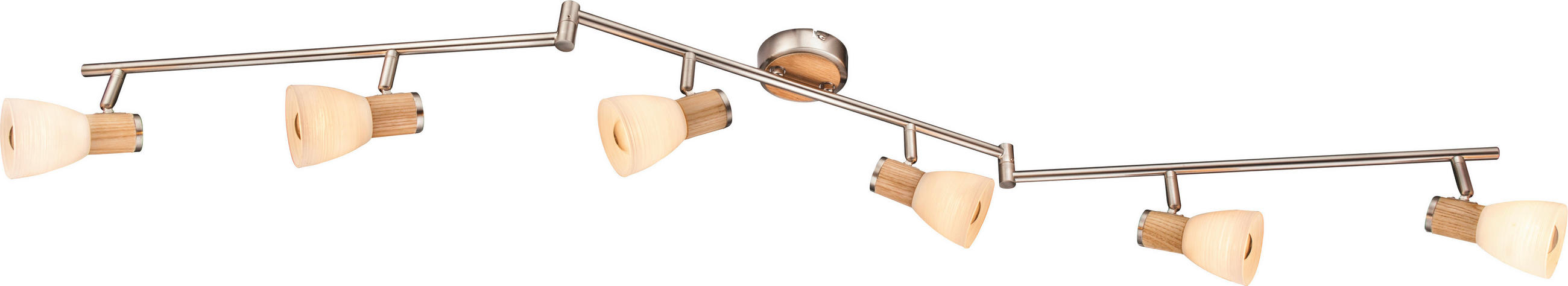 STRAHLER - Nickelfarben, Lifestyle, Glas/Naturmaterialien (145/18cm) - Globo