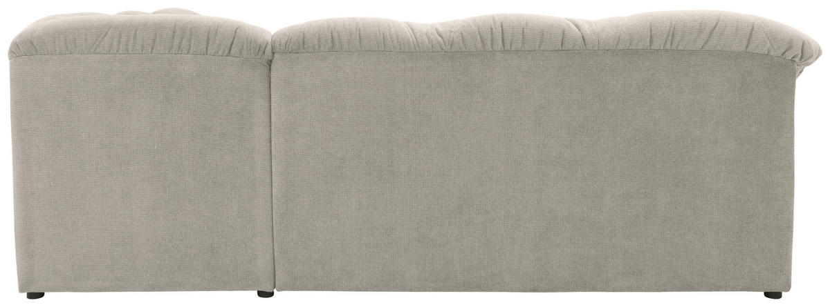 ECKSOFA Hellgrau Mikrofaser  - Hellgrau/Schwarz, KONVENTIONELL, Kunststoff/Textil (243/192cm) - MID.YOU
