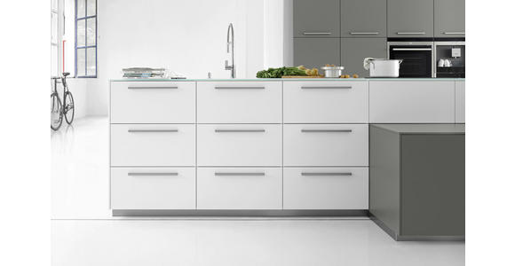 EINBAUKÜCHE - Weiß/Grau, Design, Holzwerkstoff - Dieter Knoll
