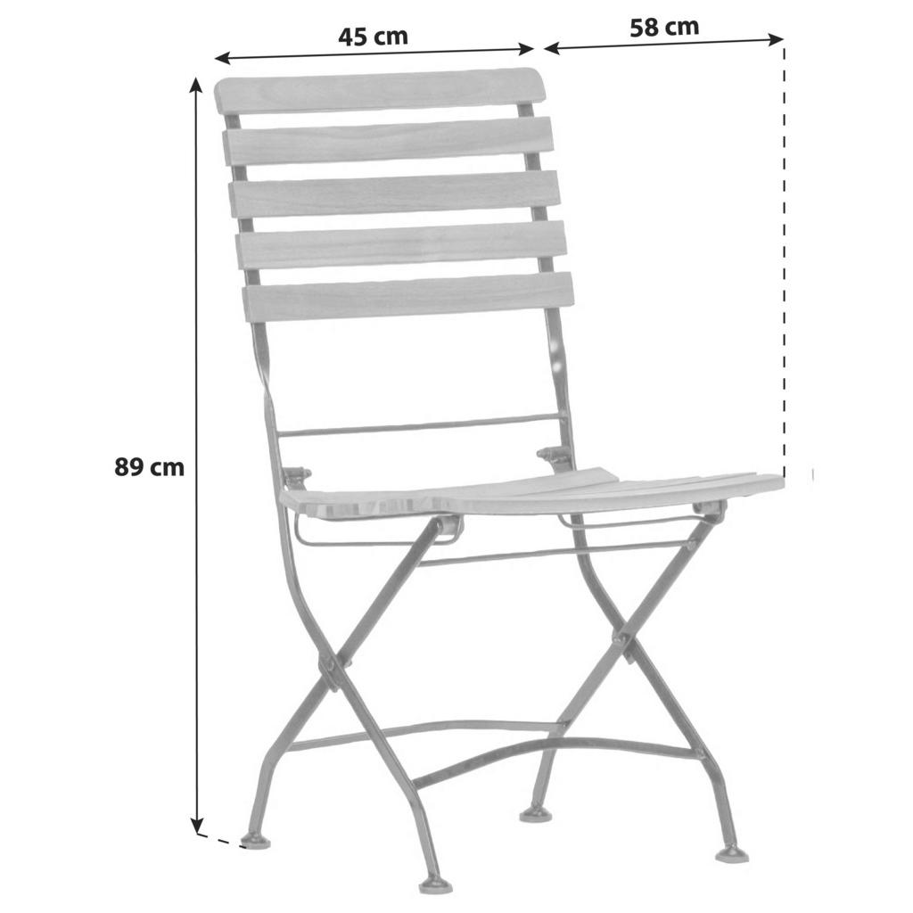Thumbnail - Gardenson Gartenklappstuhl-Set Lindau, Anthrazit, Akazie, Holz, Metall, Akazie, 45x89x58 cm, klappbar, gastro- und objek...