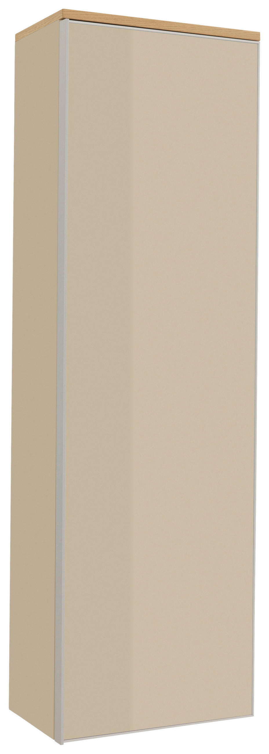 GARDEROBENSCHRANK  in 54/170/31 cm  - Eichefarben/Silberfarben, Design, Glas/Holz (54/170/31cm)