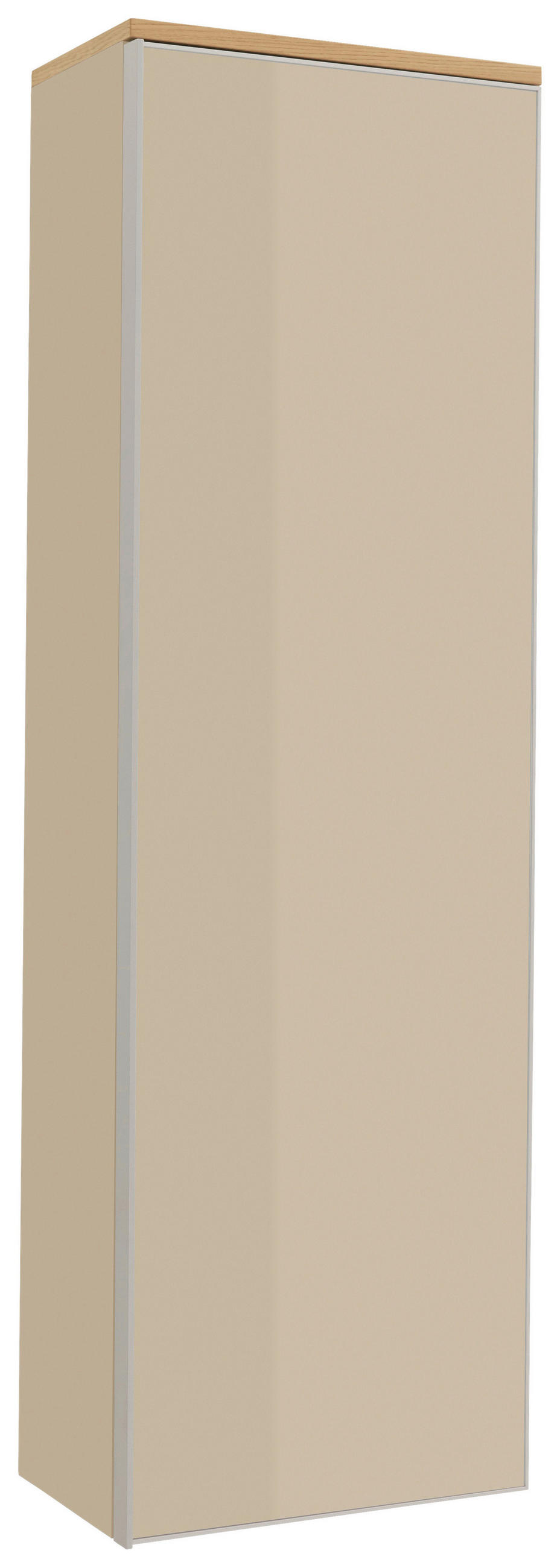 GARDEROBENSCHRANK  in 54/170/31 cm  - Eichefarben/Silberfarben, Design, Glas/Holz (54/170/31cm)