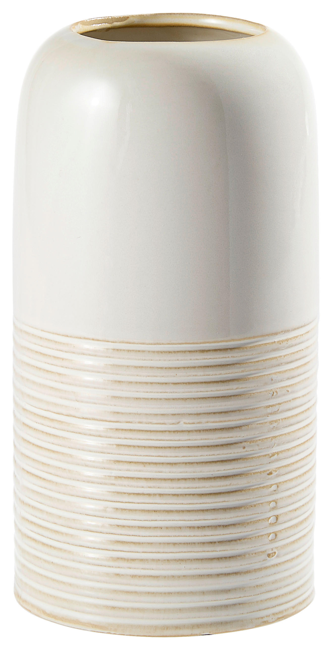 VASE 17.2 cm  - Weiß, Basics, Keramik (8,8/17,2cm)