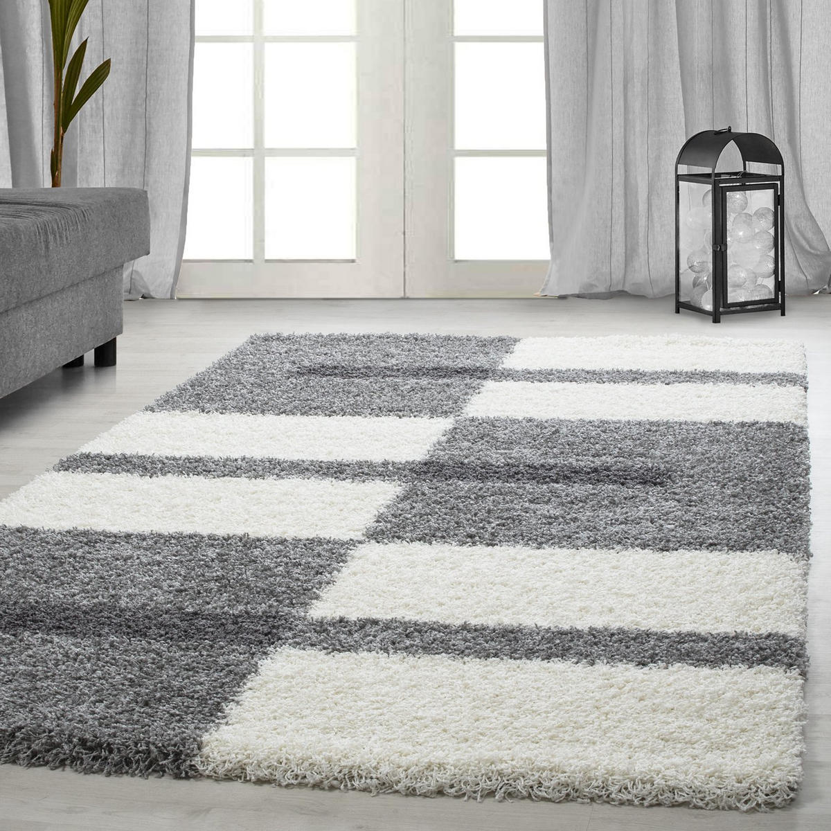 HOCHFLORTEPPICH 100/200 cm Gala 2505 Hellgrau  - Hellgrau, Design, Textil (100/200cm)