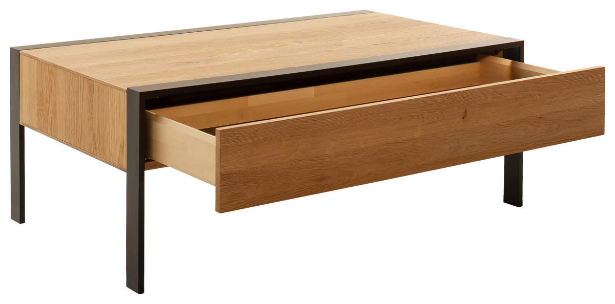 COUCHTISCH in Holz, Metall 120/69/46 cm  - Eichefarben/Anthrazit, Natur, Holz/Metall (120/69/46cm) - Schöner Wohnen