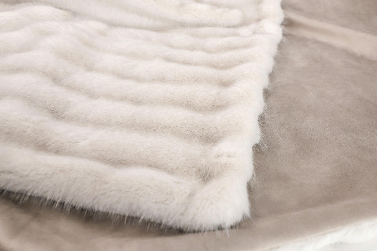 PLAID COUTURE 130/170 cm  - Creme/Weiß, Design, Textil (130/170cm) - Musterring