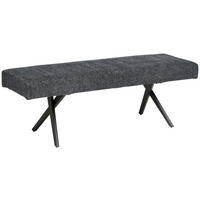 SITZBANK Metall, Textil Dunkelgrau  - Dunkelgrau/Schwarz, Konventionell, Textil/Metall (140/49/47cm) - MID.YOU