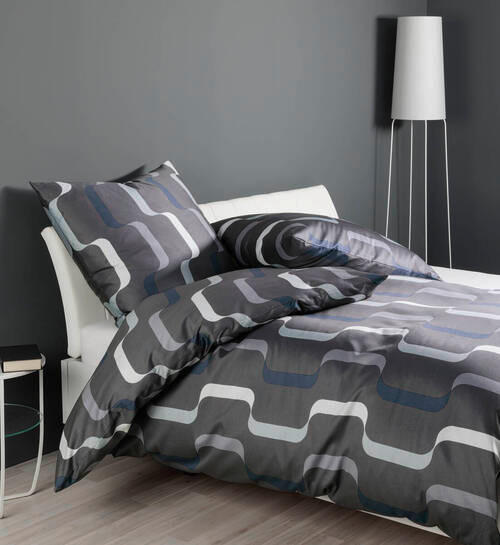 BETTWÄSCHE Makosatin 135/200 cm  - Anthrazit, Design, Textil (135/200cm) - Janine