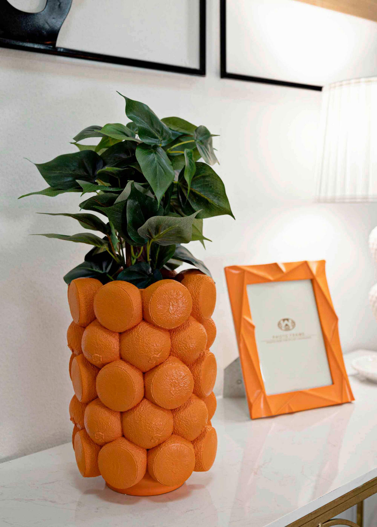 VASE  - Orange, Basics, Kunststoff (19/28/19  cm)