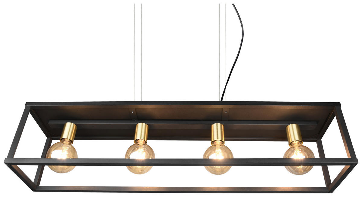 HÄNGELEUCHTE 100/20/150 cm  - Schwarz, Design, Metall (100/20/150cm)