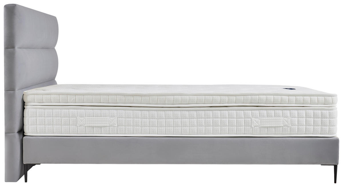 POSTEL BOXSPRING, 180/200 cm, světle šedá - černá/světle šedá, Moderní, kov/kompozitní dřevo (180/200cm) - MID.YOU