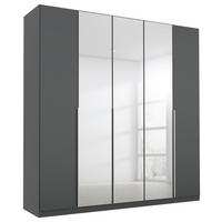 GARDEROB MED GÅNGJÄRN 226/229/54 cm 5-dörrar - aluminiumfärg/silver, Modern, trämaterial (226/229/54cm) - Rauch Möbel