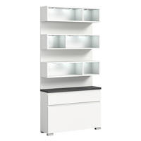 SCHUHSCHRANK  in 95/194/27 cm  - Silberfarben/Weiß, MODERN (95/194/27cm)