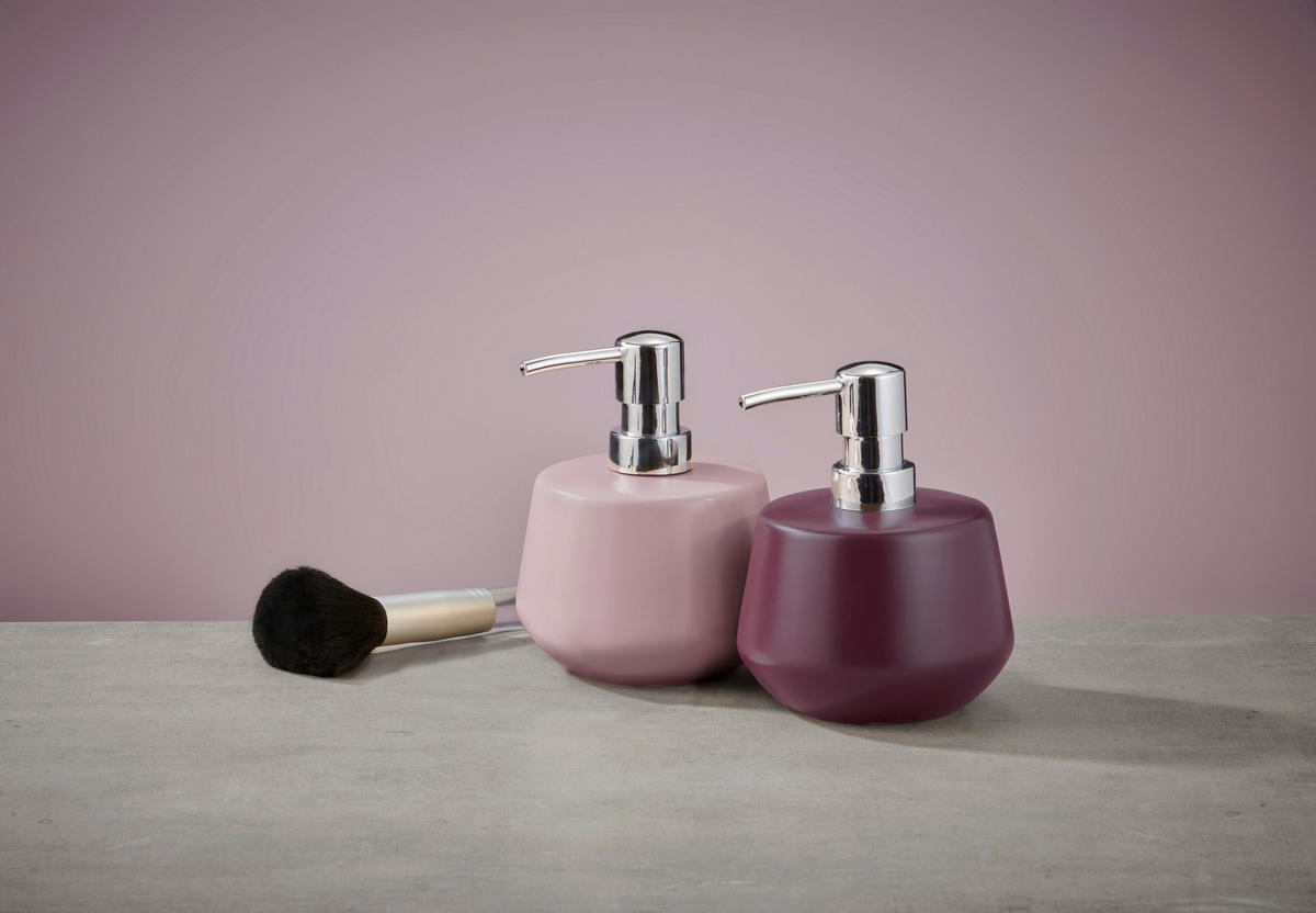 DOZATOR ZA TEČNI SAPUN  crvena  kamen  - crvena, Konvencionalno, kamen (7,8/20,2/7,8cm) - Kleine Wolke