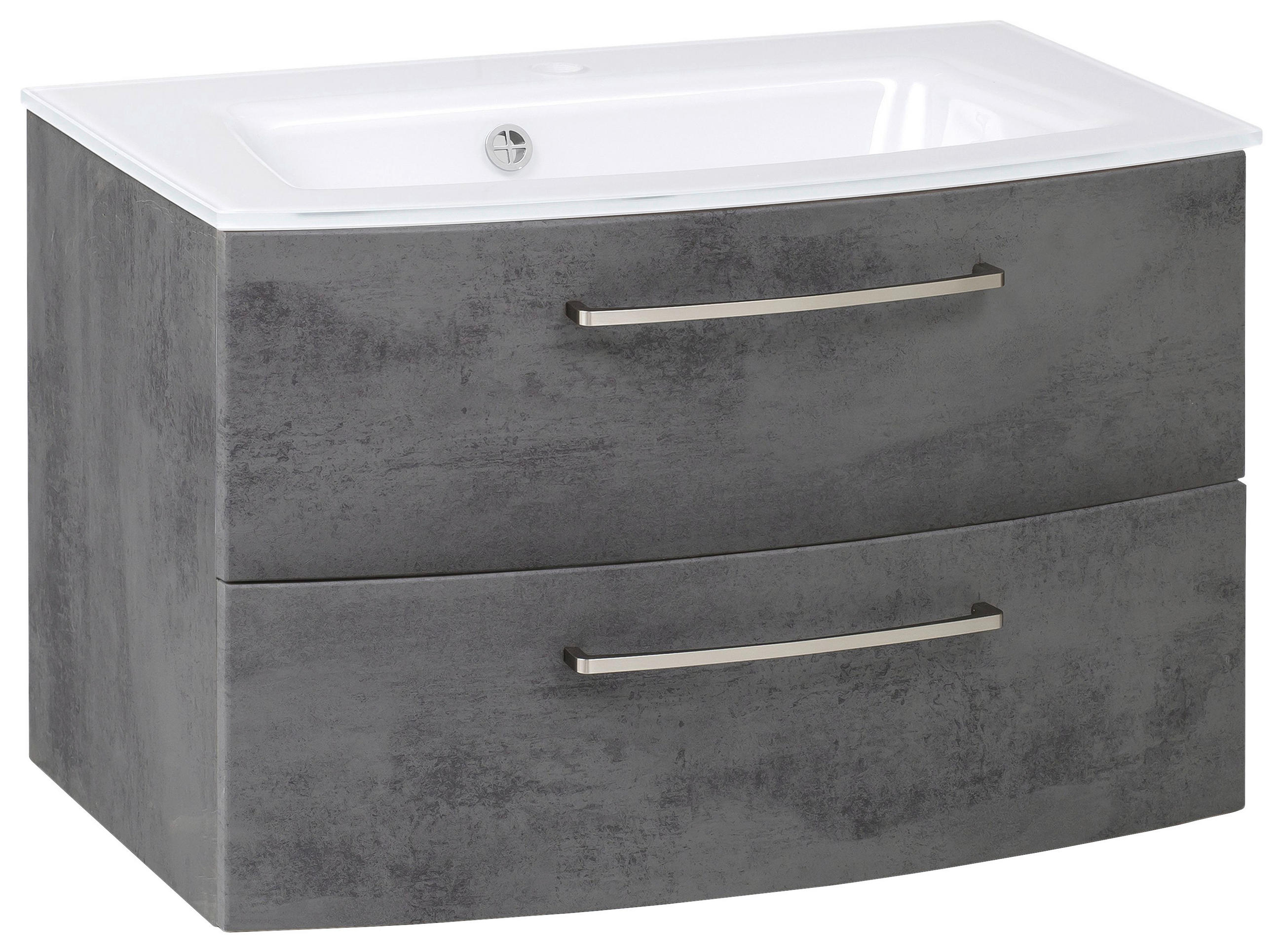 Waschbecken Mit Unterschrank Stockholm B: 80cm Grau Dekor