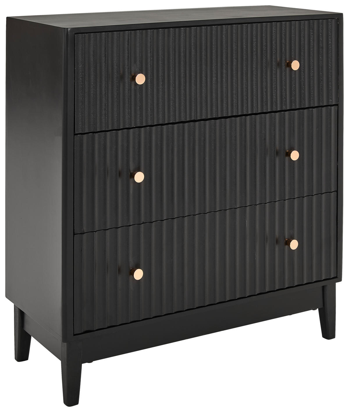 KOMMODE  in 80/85/35 cm  - Schwarz, KONVENTIONELL, Holz/Holzwerkstoff (80/85/35cm) - Livetastic