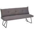 SITZBANK 180/90/70 cm  in Dunkelgrau  - Dunkelgrau/Schwarz, Design, Textil/Metall (180/90/70cm) - Dieter Knoll